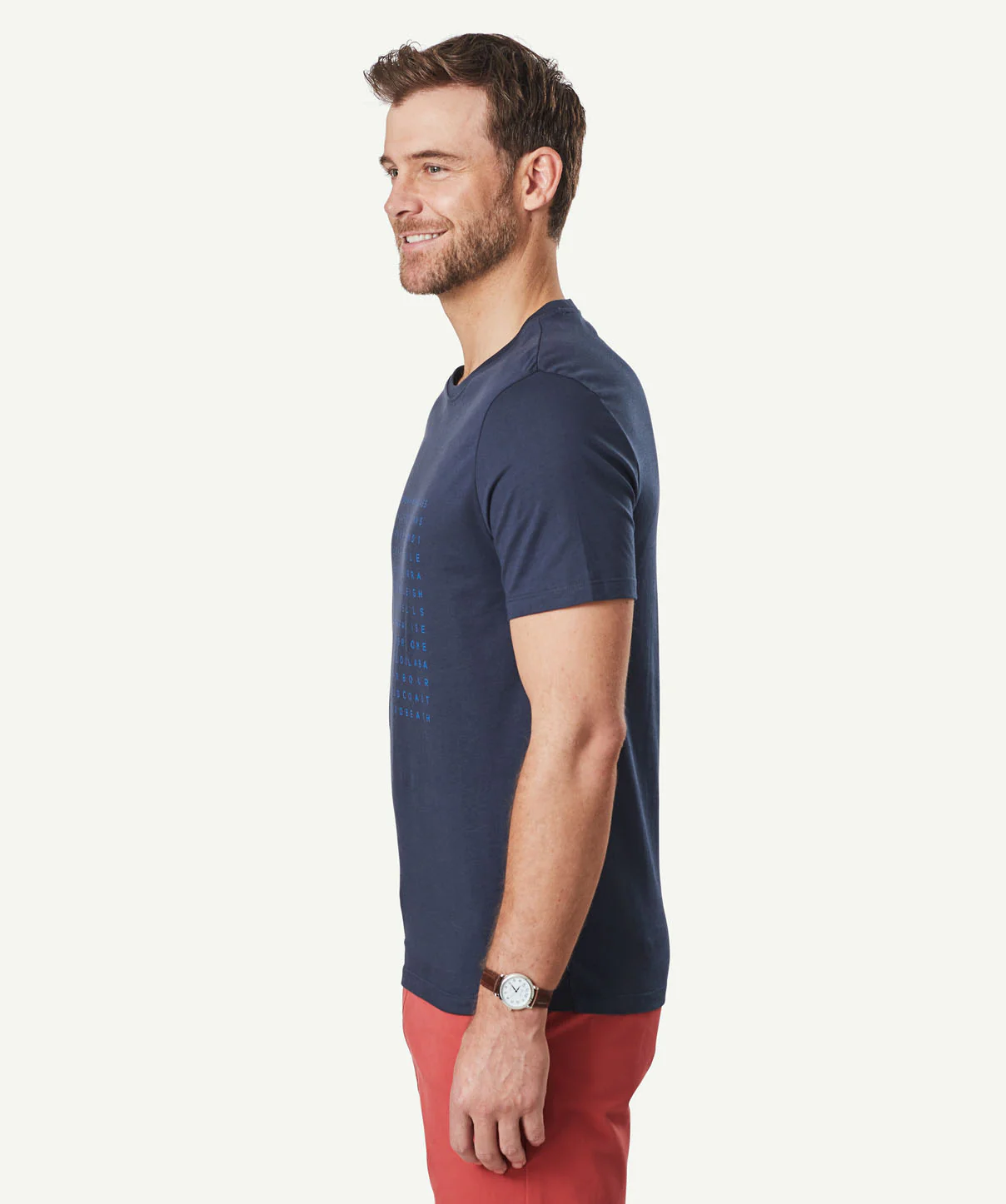 Beach Print T-Shirt - Navy - Image 5