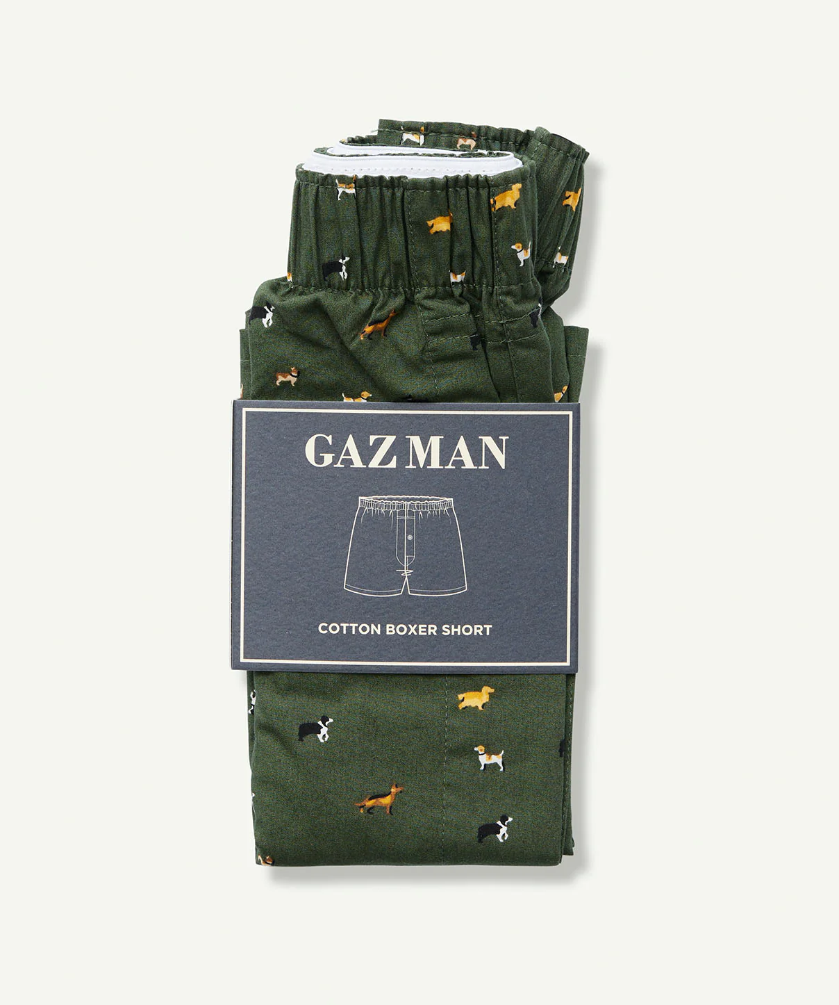 Best Friend Print Boxers - Olive