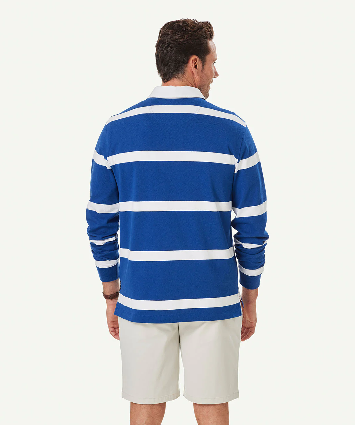 Breton Stripe Rugby Jumper - Blue - Image 3