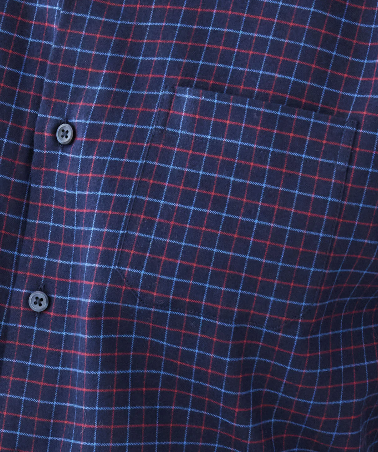 Brushed Grid Check Long Sleeve Shirt - Navy - Image 6