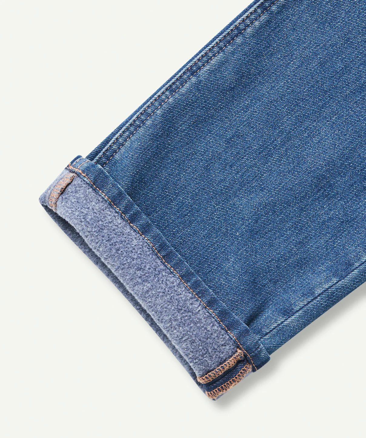 Brushed Straight Jeans - Washed Indigo - Image 8