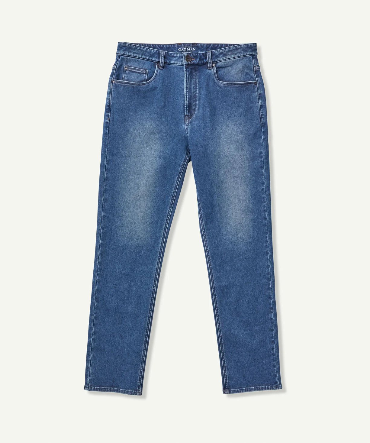 Brushed Straight Jeans - Washed Indigo - Image 2