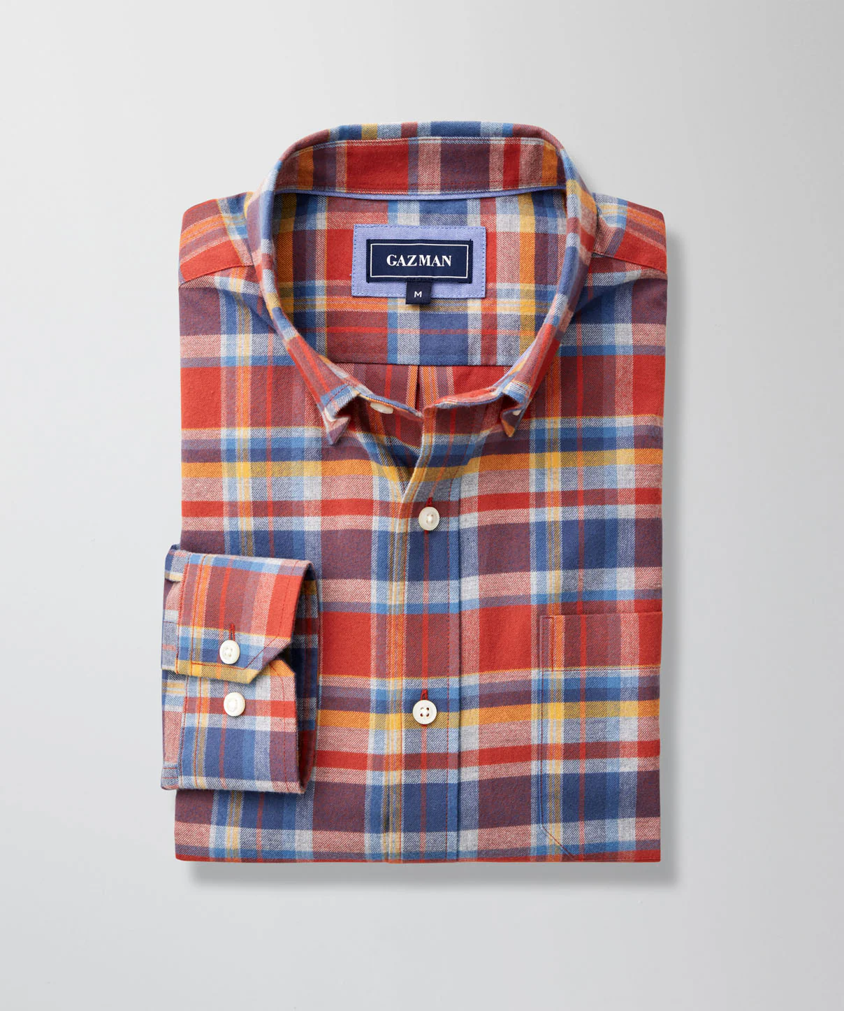 Brushed Twill Multi Check Long Sleeve Shirt - Multi Check - Image 2