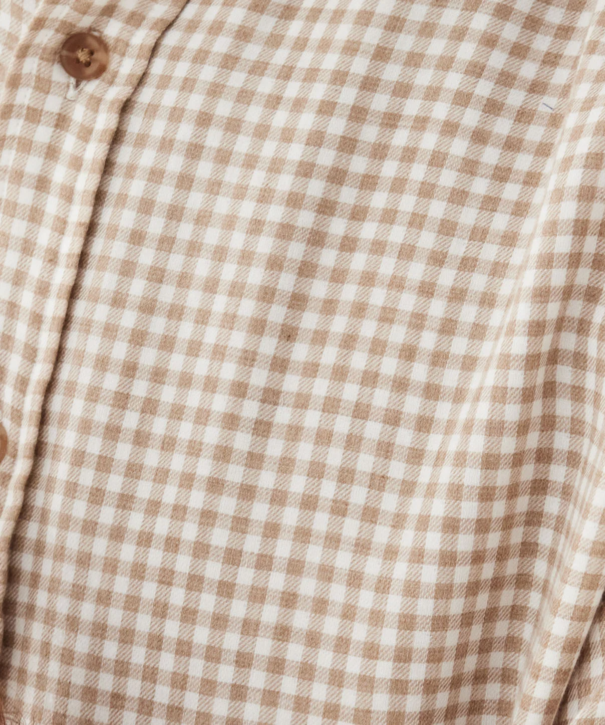 Casual Double Face Check Long Sleeve Shirt - Taupe - Image 6