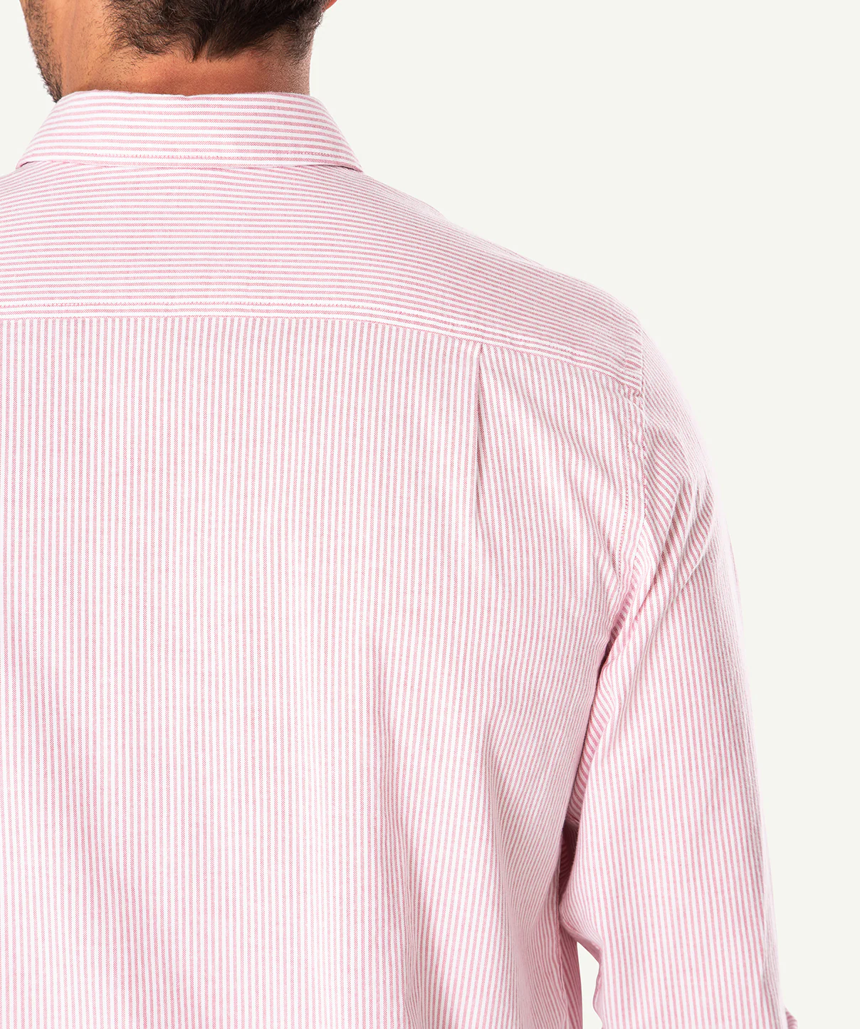 Casual Oxford Bengal Stripe Long Sleeve Shirt - Watermelon - Image 5
