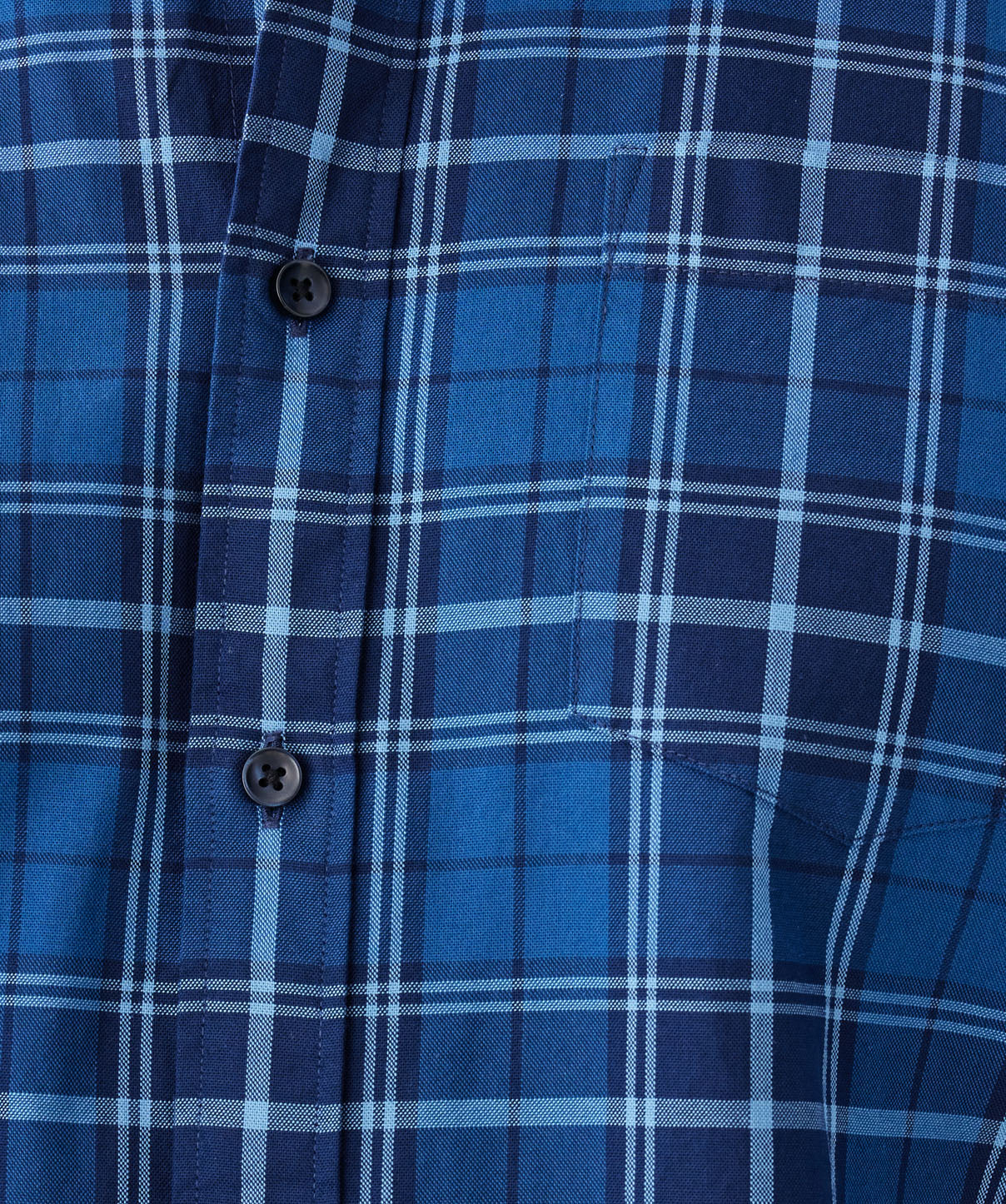 Casual Oxford Check Short Sleeve Shirt - Blue Mix - Image 6