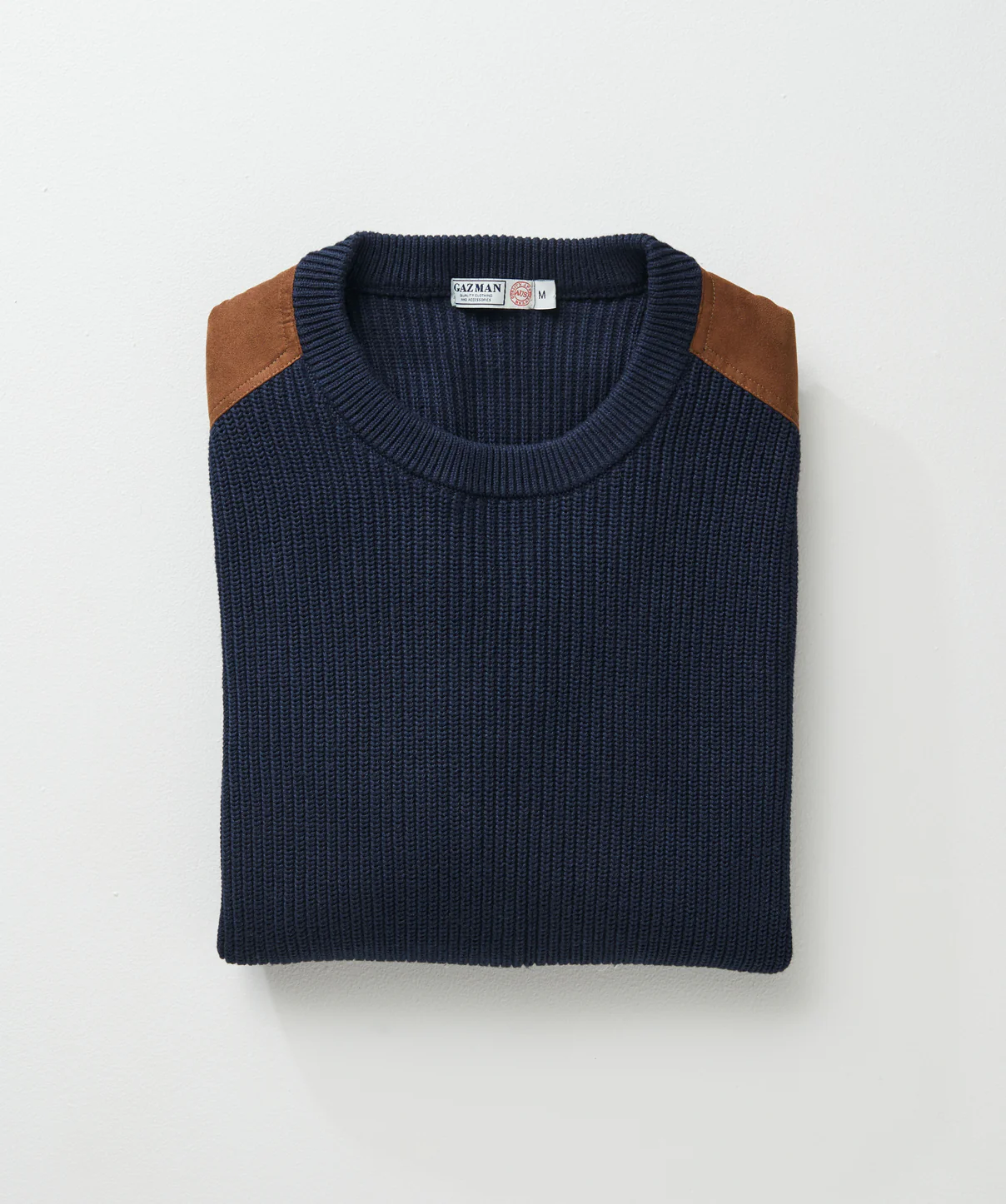 Chunky Fishermans Crew Knit - Navy - Image 2