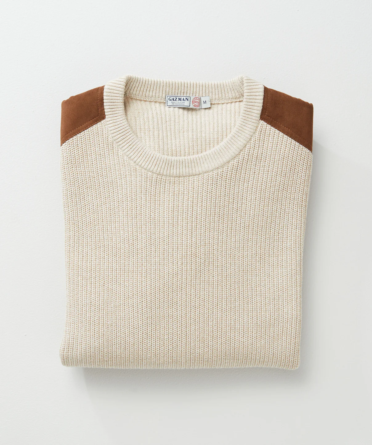 Chunky Fishermans Crew Knit - Oatmeal - Image 2