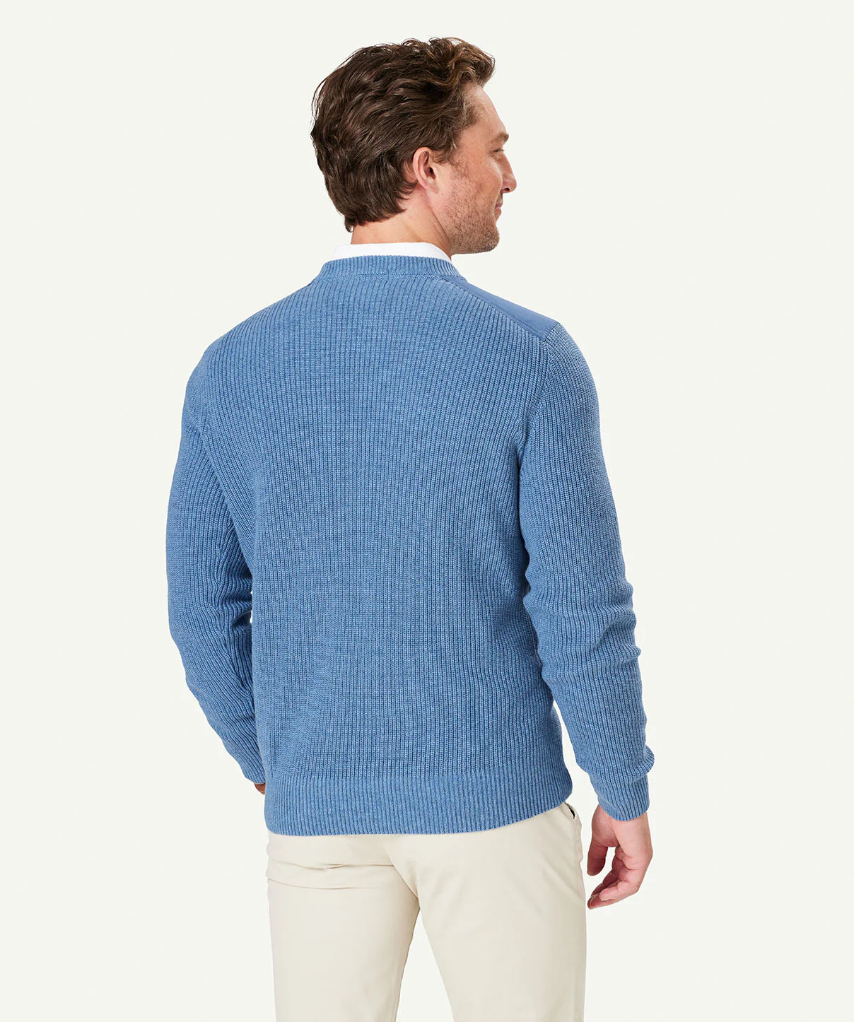 Chunky Fishermans Crew Knit - Slate - Image 3