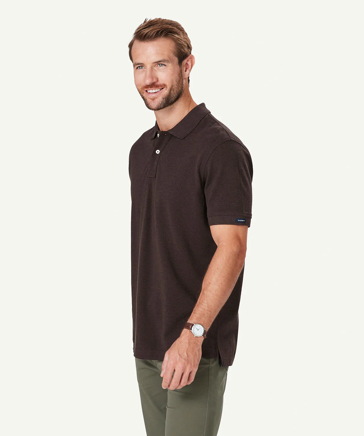 Classic Pique Polo - Dark Brown - Image 5