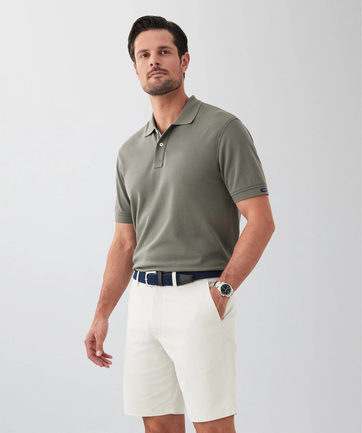Classic Pique Polo - Khaki - Image 6