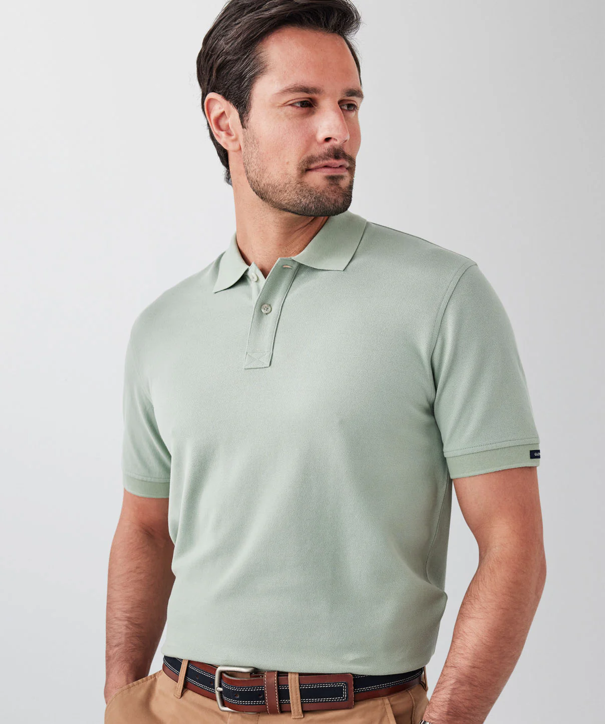 Classic Pique Polo - Sage - Image 3