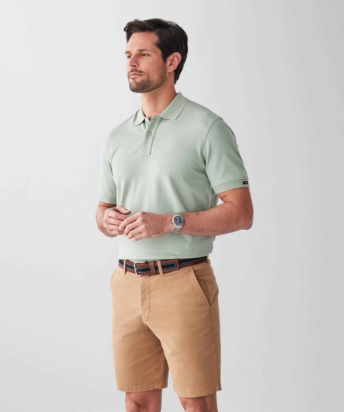 Classic Pique Polo - Sage - Image 5