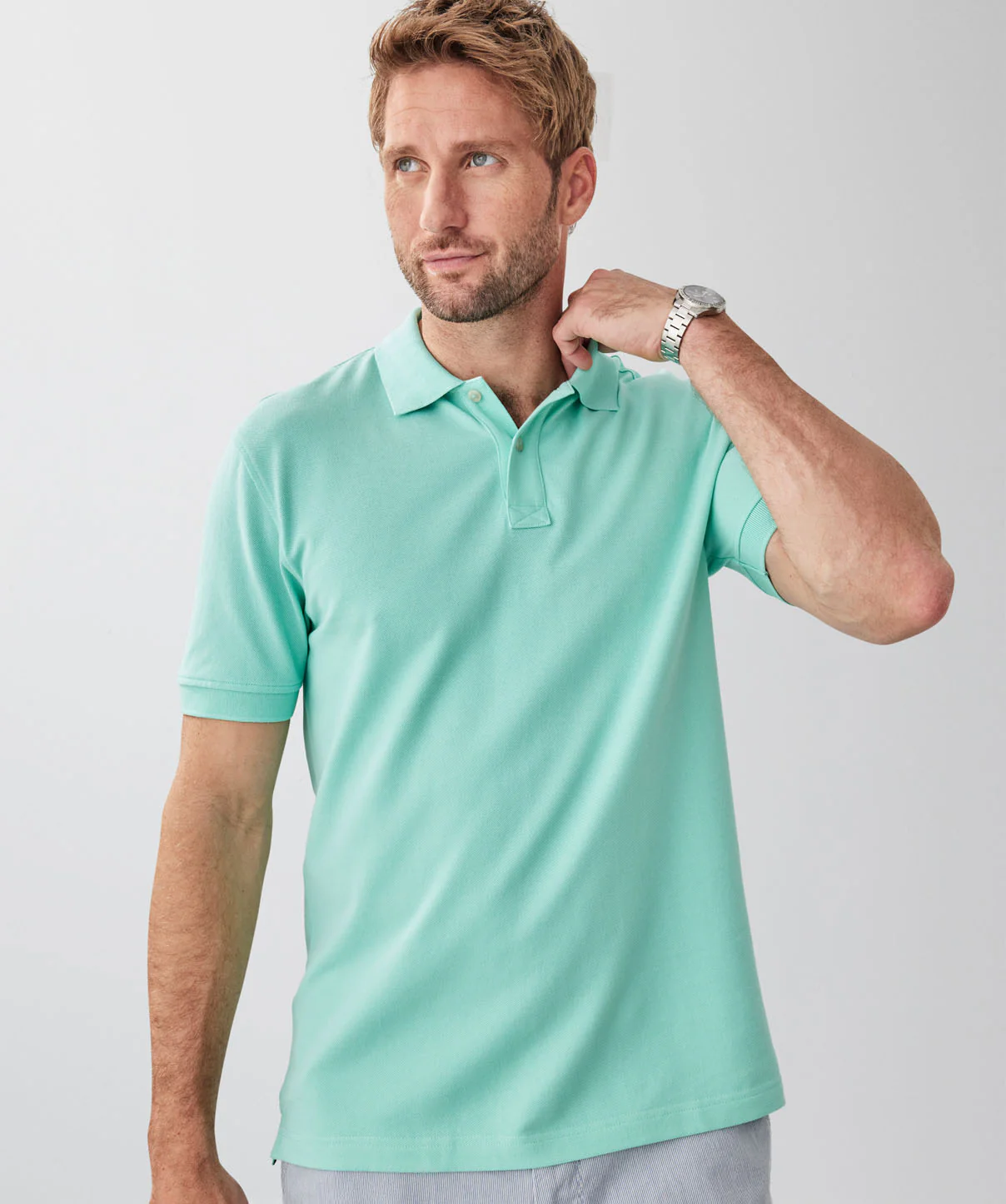 Classic Pique Polo - Spearmint - Image 3