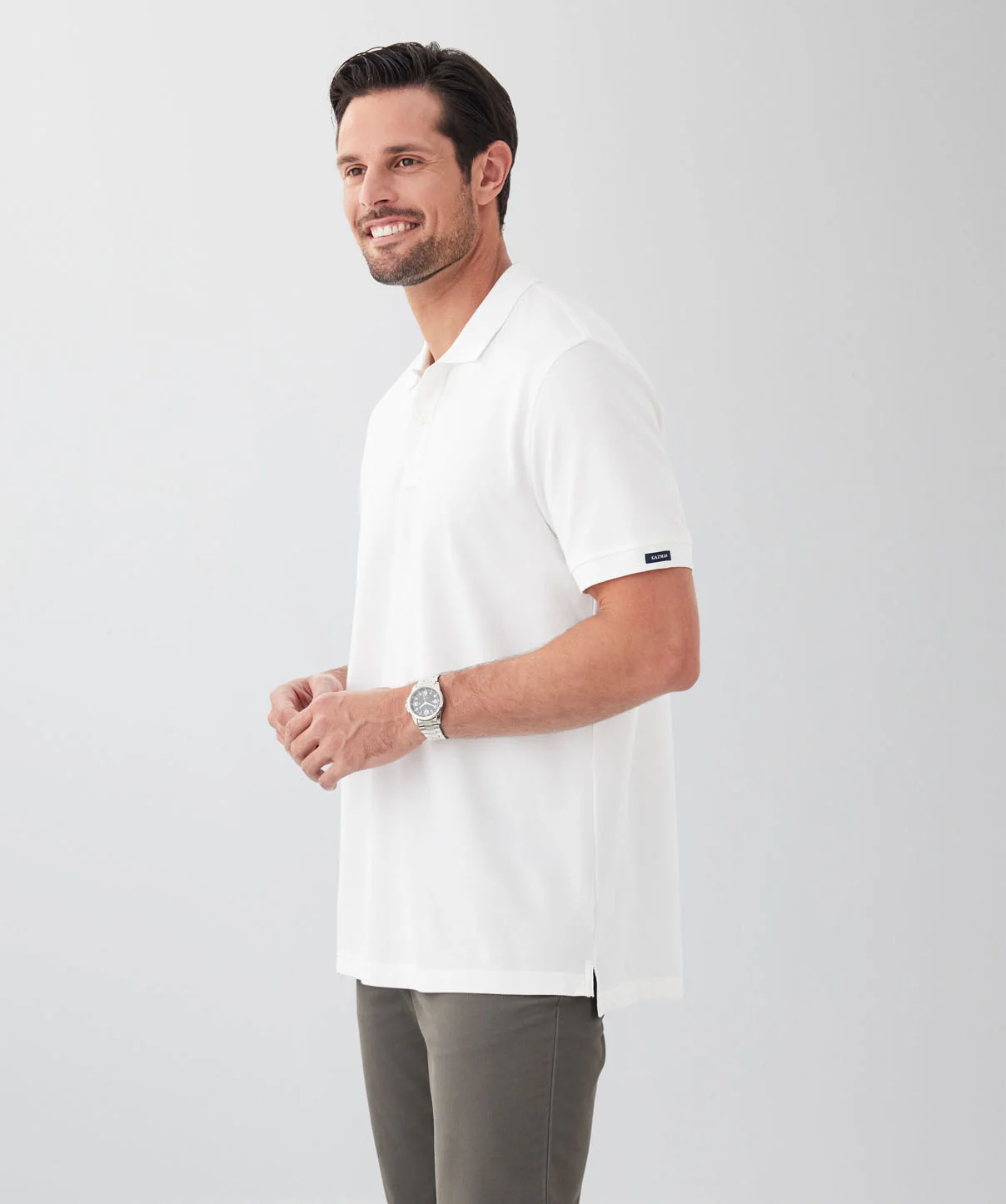 Classic Pique Polo - White - Image 6