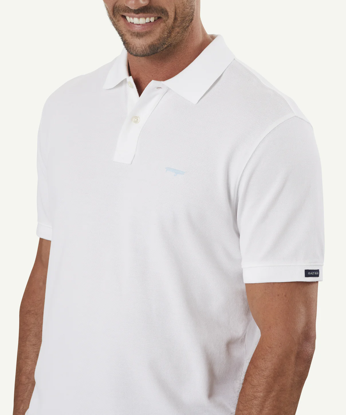 Classic Pique Polo - White - Image 3