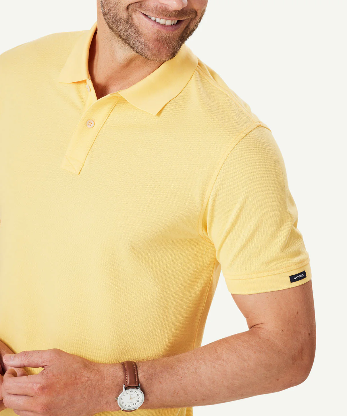 Classic Pique Polo - Yellow - Image 4
