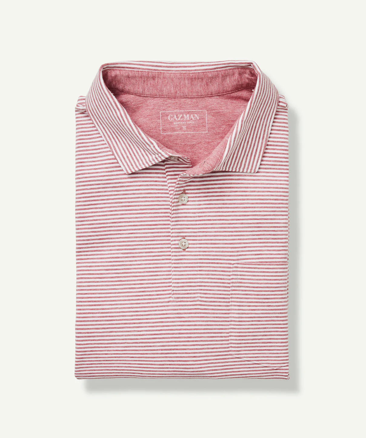 Comfort Stripe Polo - Brick