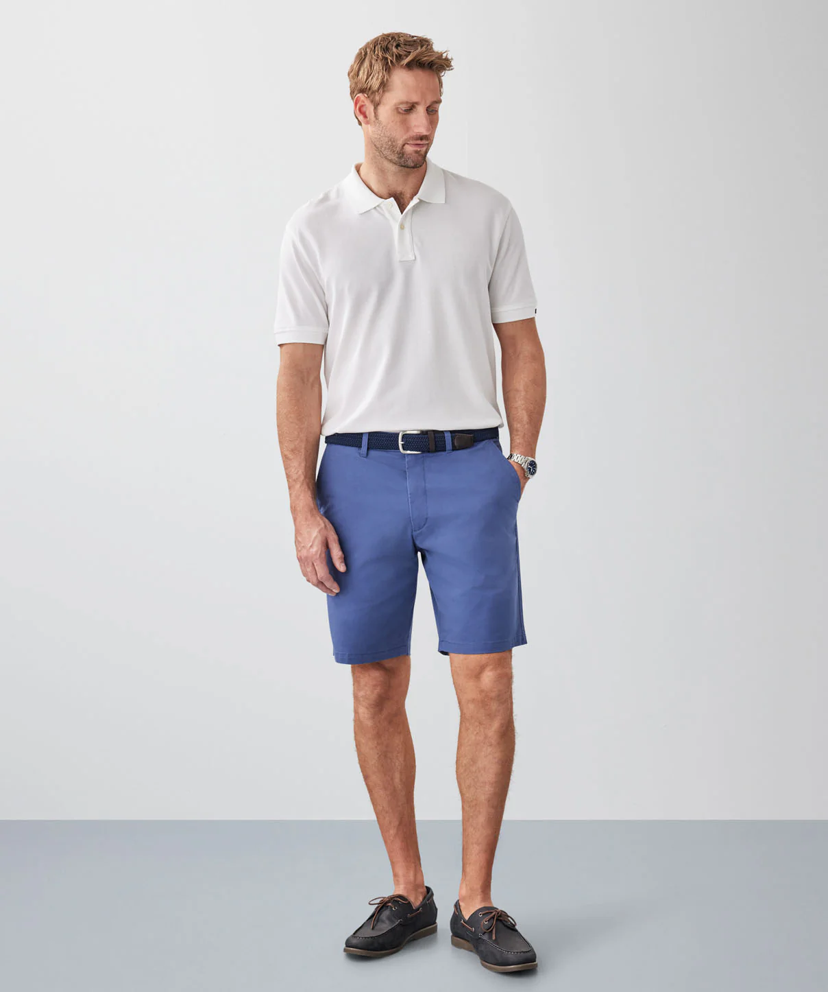 Comfort Twill Shorts - Dark Blue - Image 4