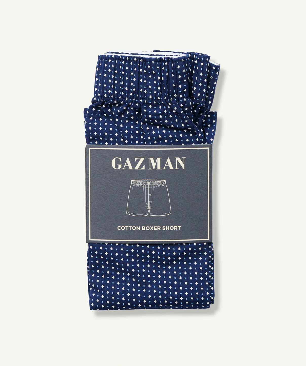 Diamond and Spade Print Boxers - Navy
