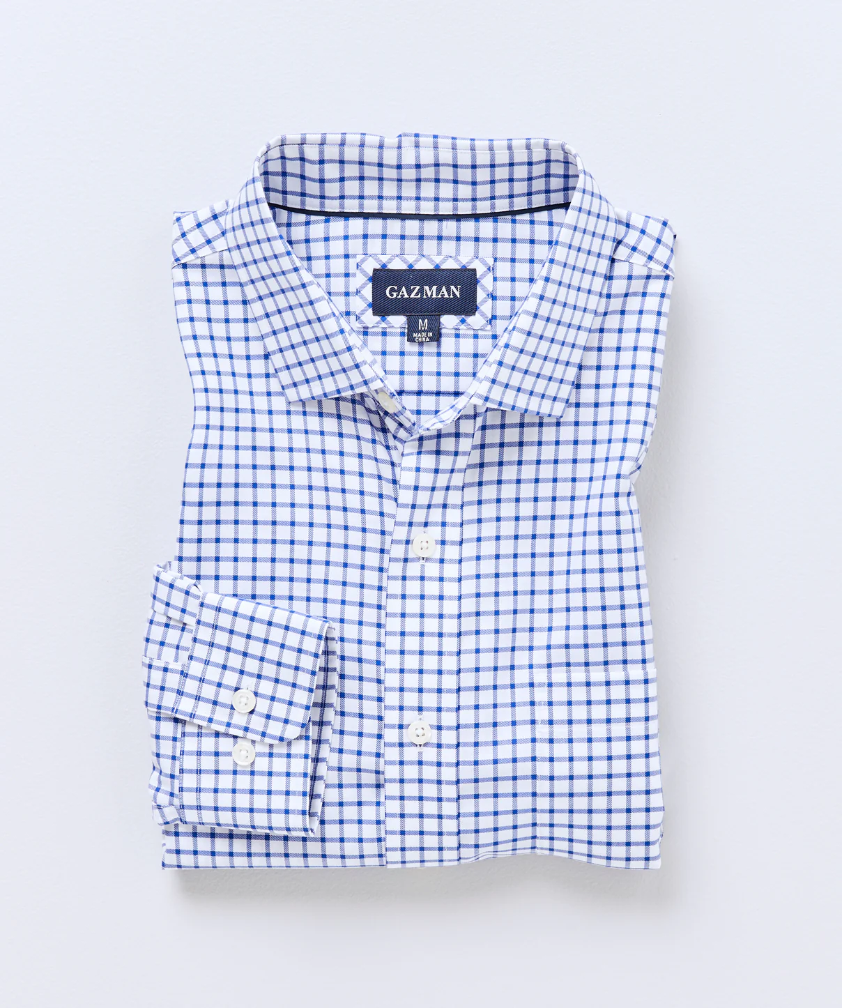 Easy Care Twill Check Shirt - Blue - Image 2