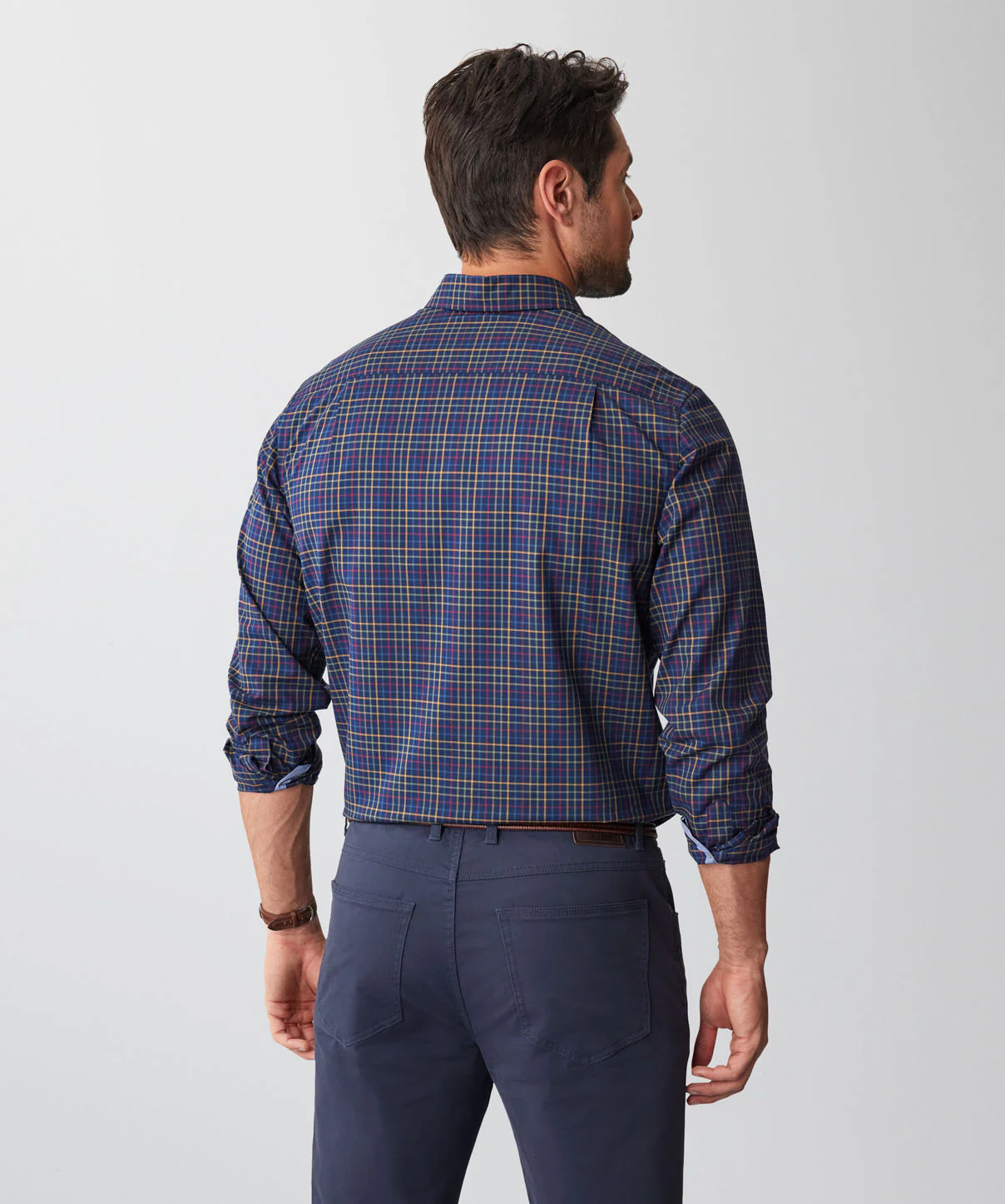 Easy Care Twill Multi Check Long Sleeve Shirt - Multi Check - Image 3