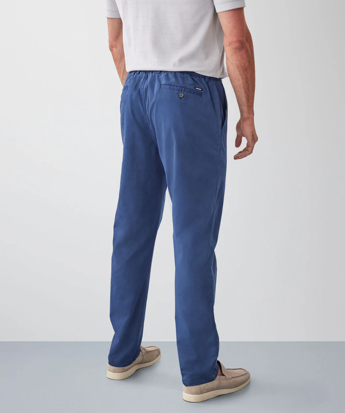 Elastic Waist Pants - Dark Blue - Image 2