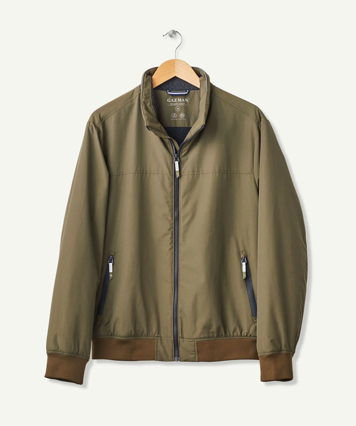 Fleece Lined Walking Jacket - Olive - Image 2