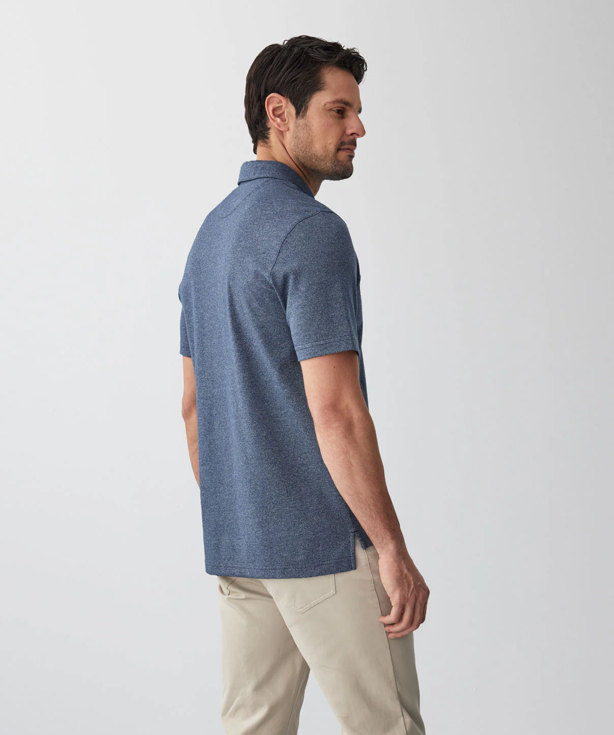 GAZFLEX Textured Polo - Denim - Image 3
