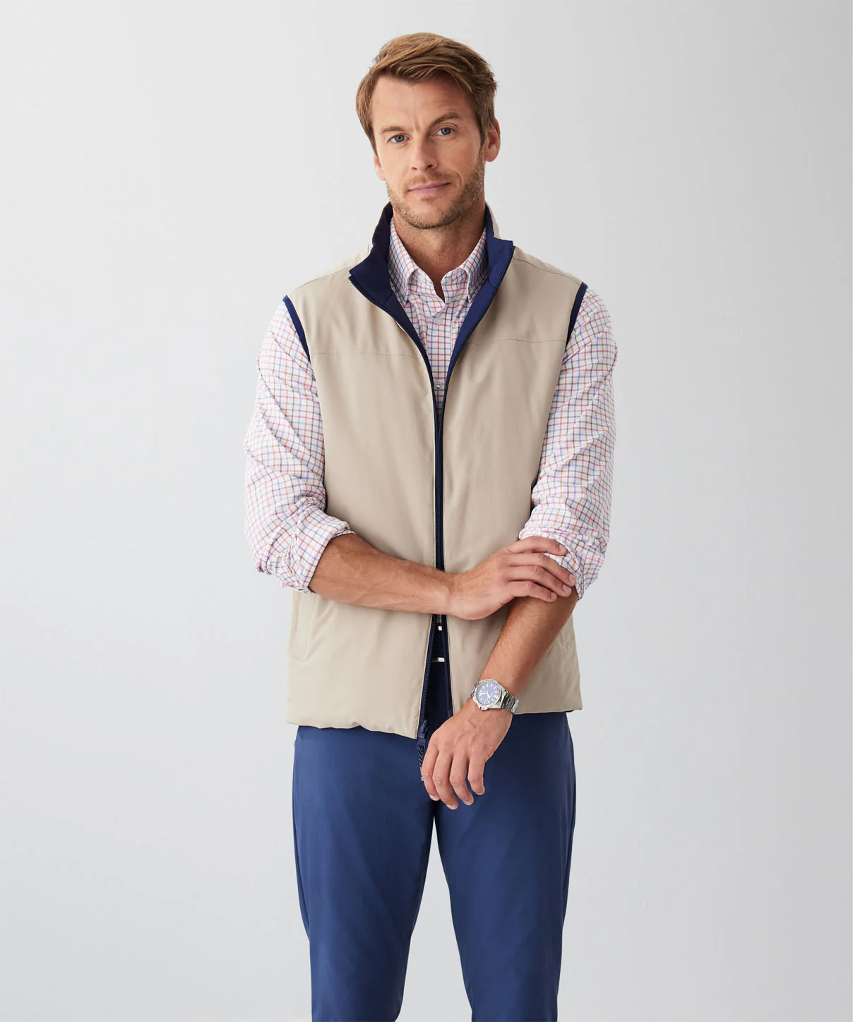 GAZFLEX Zip Reversible Vest - Navy - Image 6