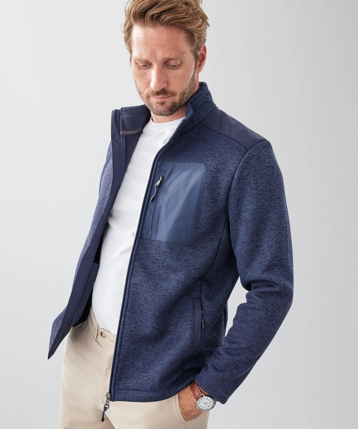 GAZFLEX Zip Through Sweat - Denim Mix - Image 3