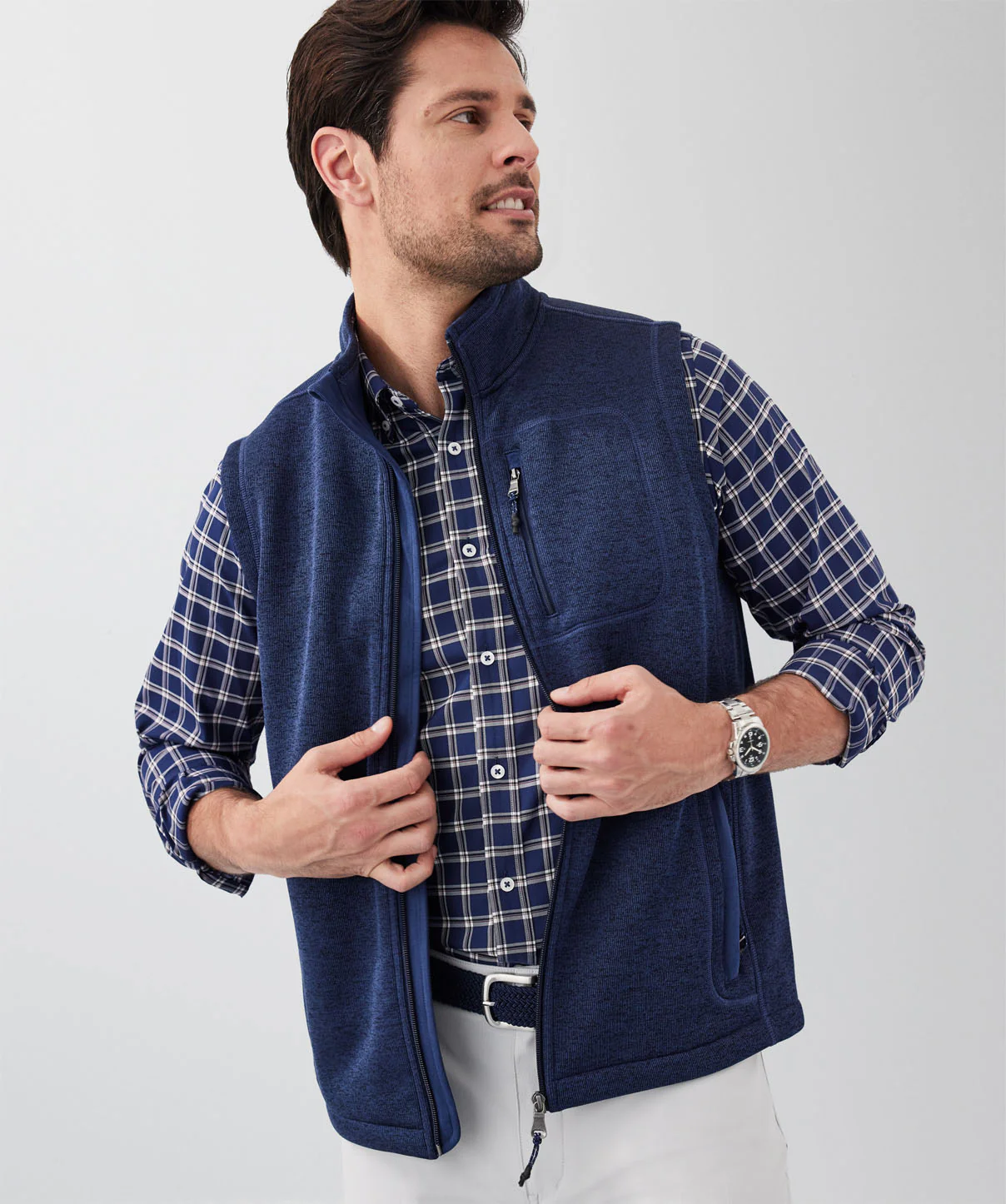 GAZFLEX Zip Through Vest - Navy - Image 3