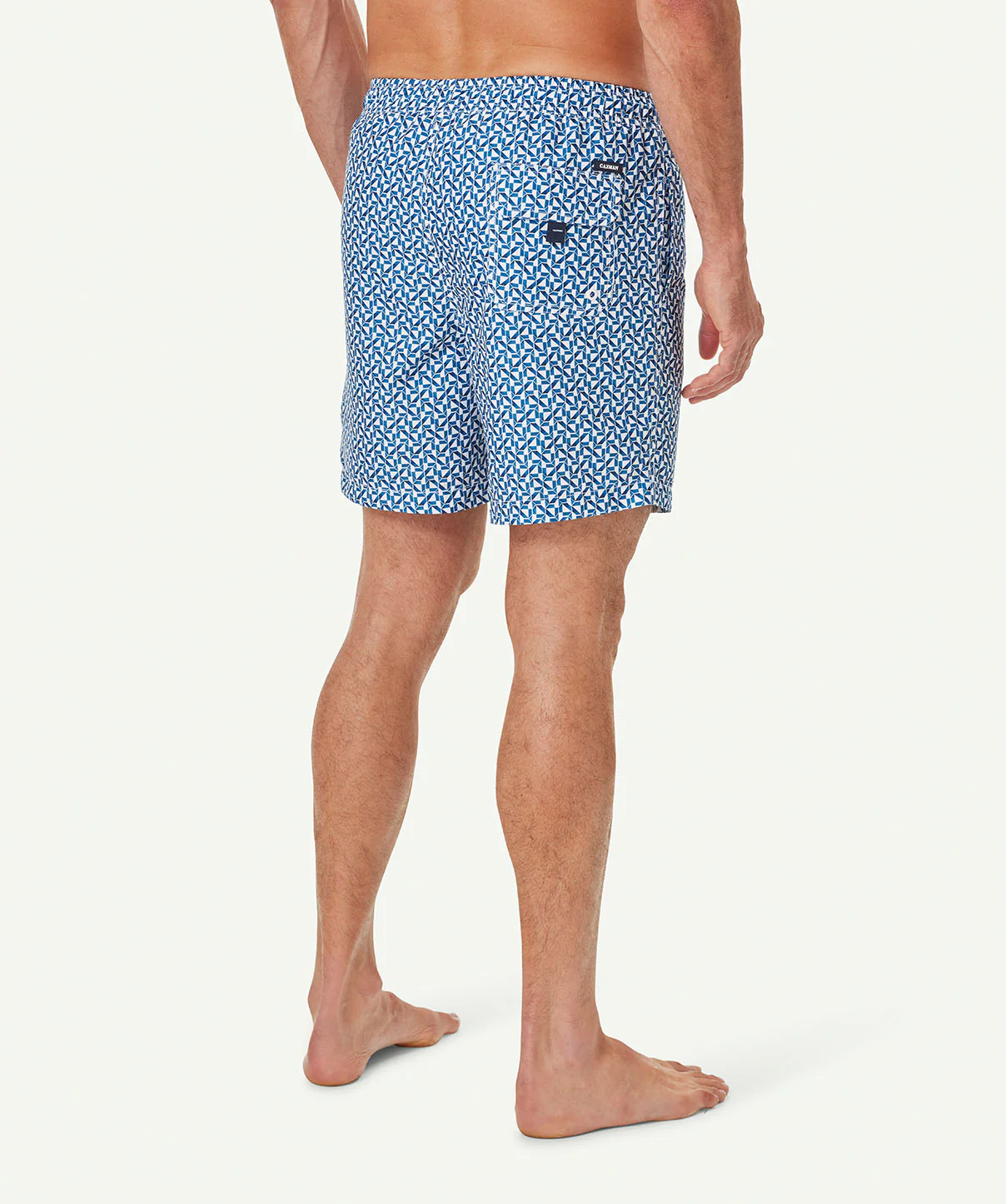 Geo Print Swim Shorts - Denim - Image 3