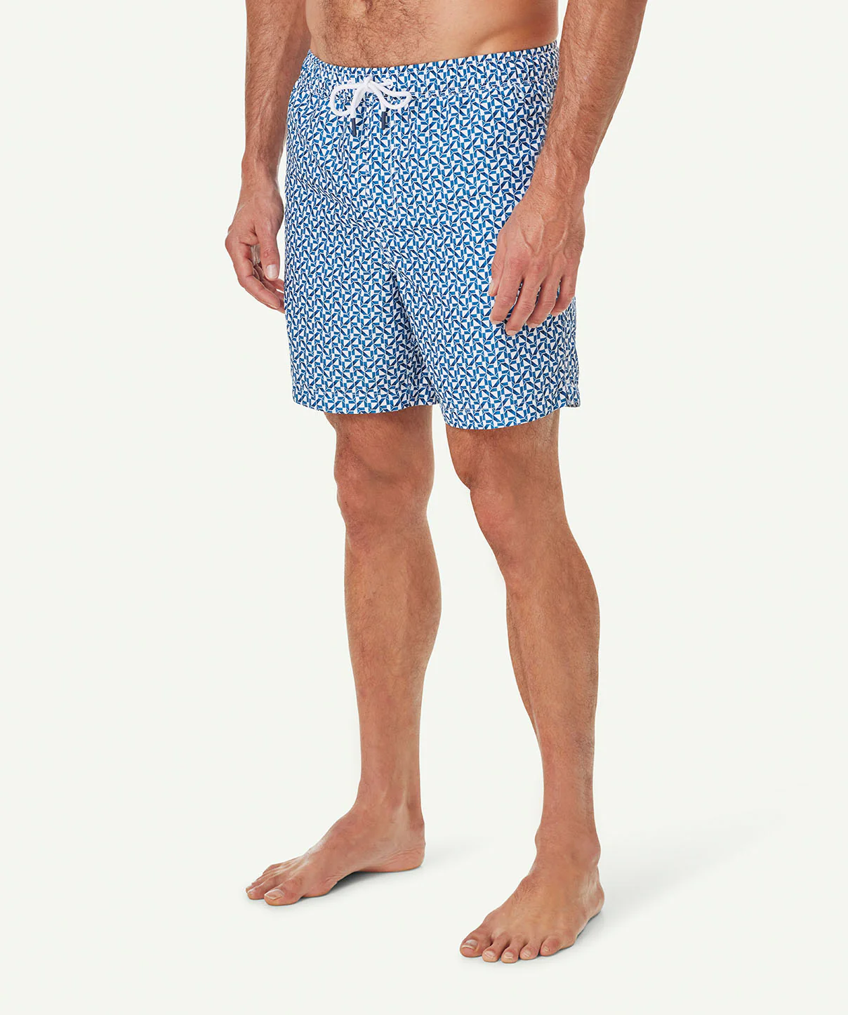Geo Print Swim Shorts - Denim - Image 5