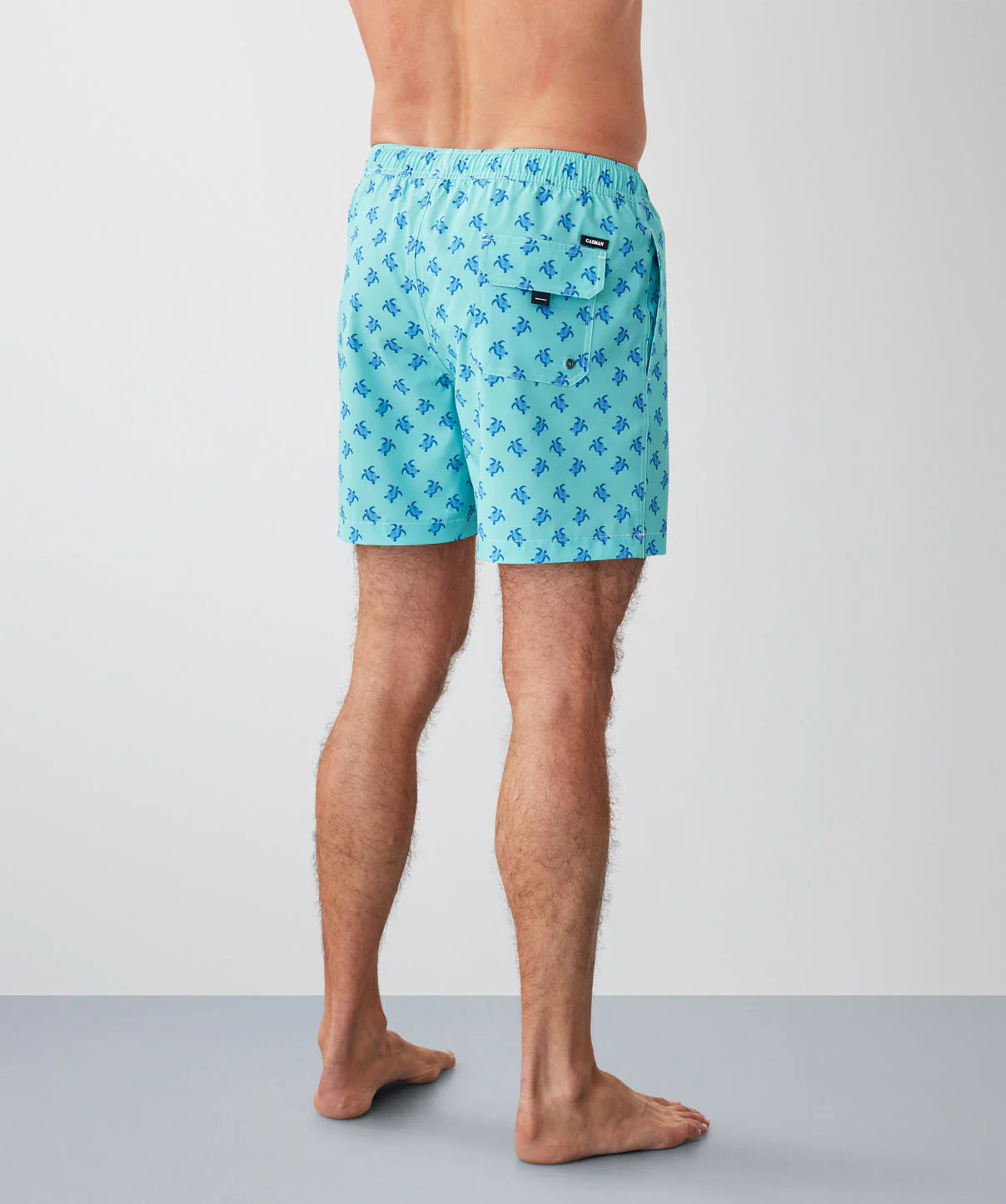Geo Turtle Swim Shorts - Aqua - Image 2