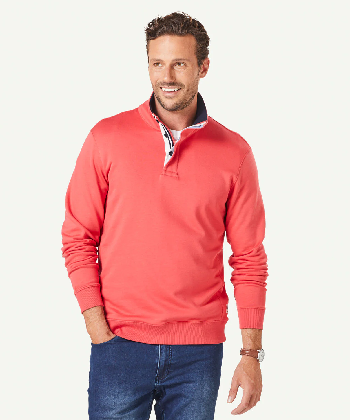 Half Zip Fleece Sweat - Fire