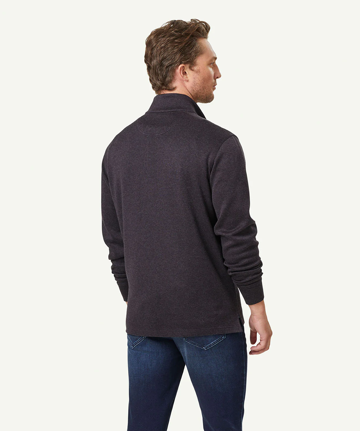 Half Zip Sweat - Charcoal - Image 3
