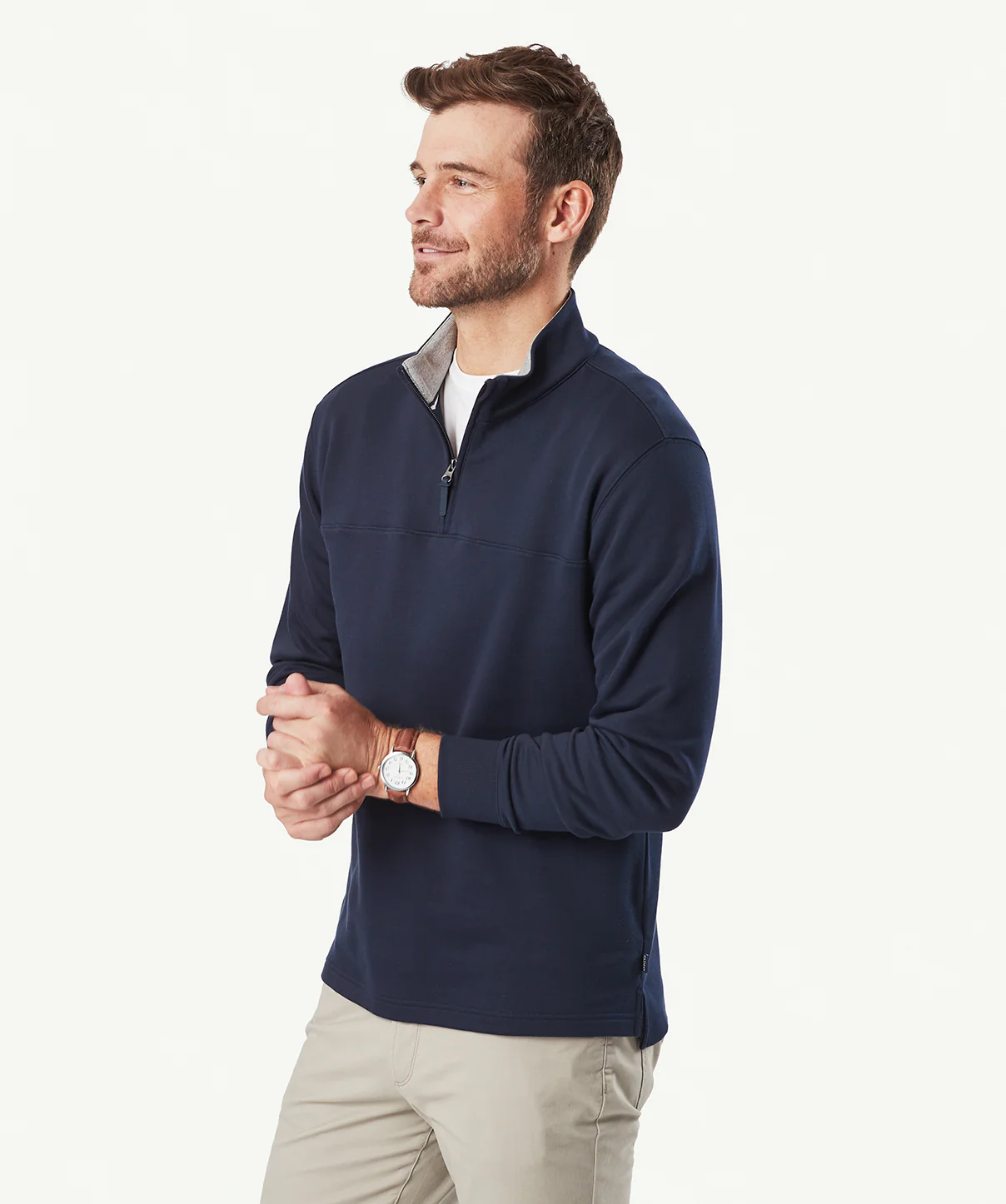 Half Zip Sweat - Navy - Image 5