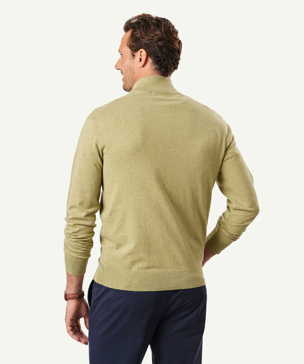 High Flex Half Zip Knit - Avocado - Image 3