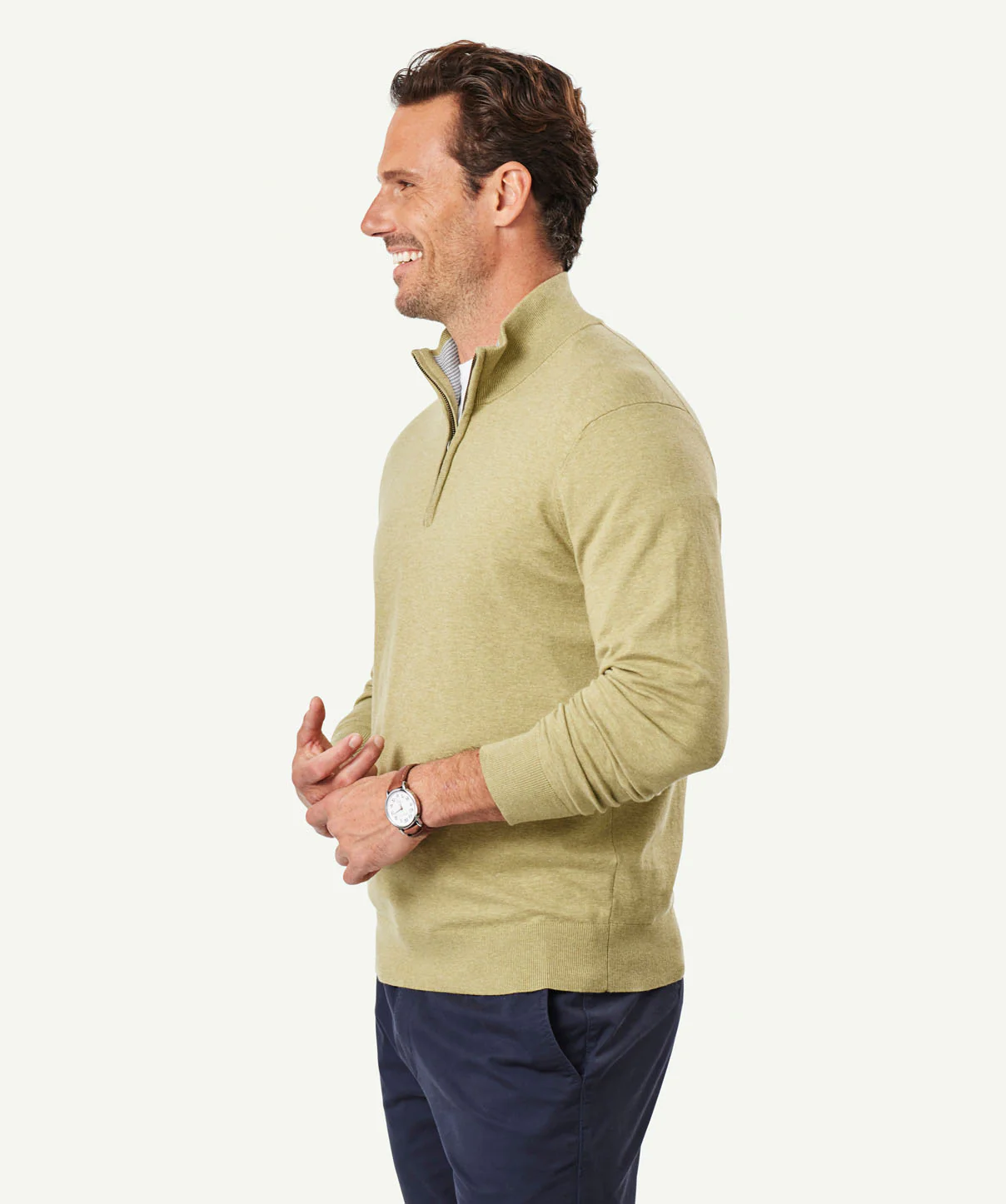 High Flex Half Zip Knit - Avocado - Image 5