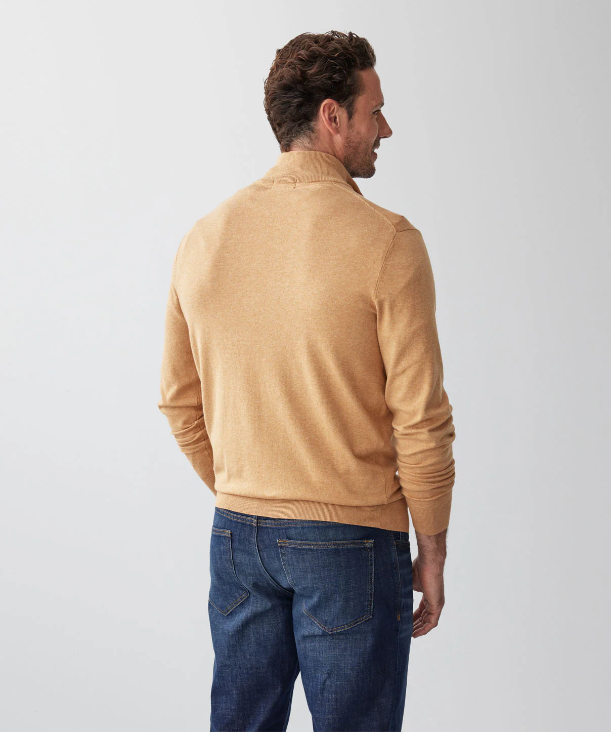 High Flex Half Zip Knit - Tobacco - Image 3