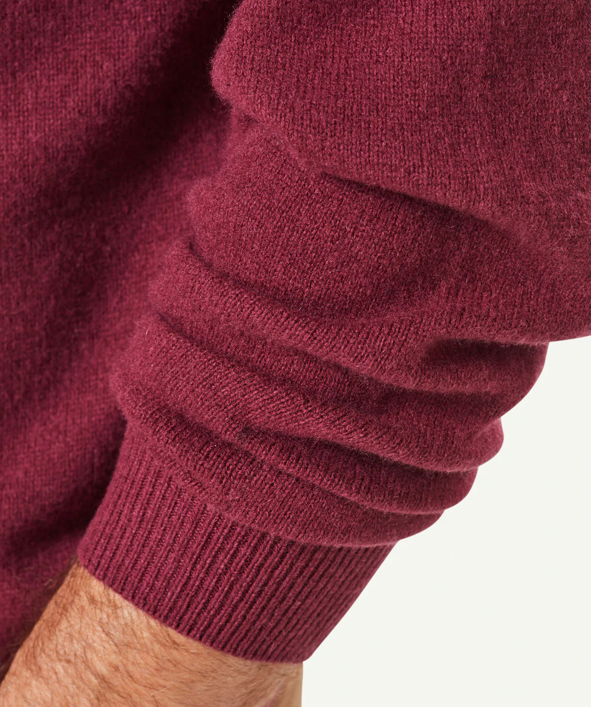 Lambswool Crew Neck Knit - Aubergine - Image 7
