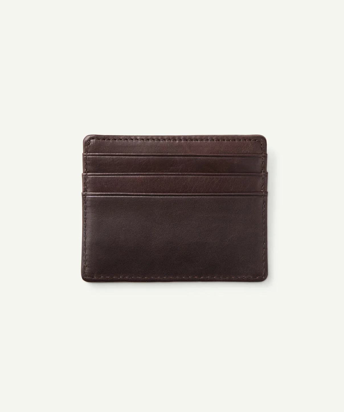 Leather Credit Card Holder - Dark Chocolate - Image 3
