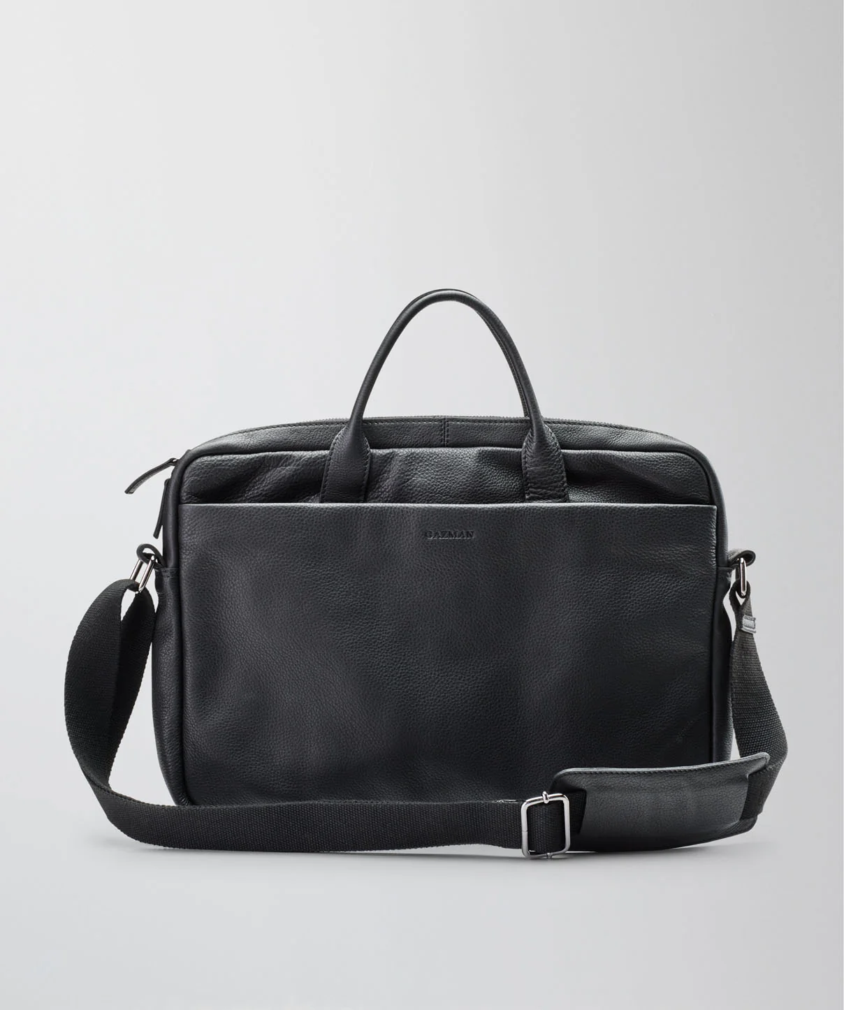 Leather Laptop Bag - Black