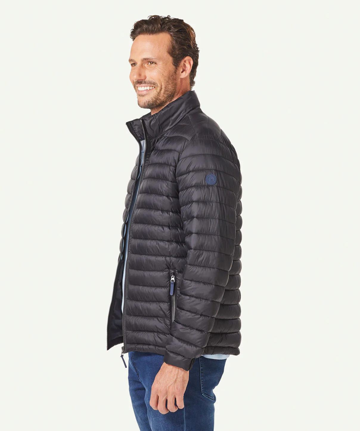 Lightweight Puffer Jacket - Black - Image 5
