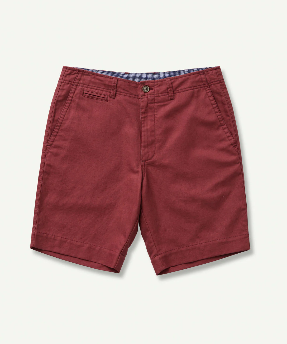 Linen Blend Shorts - Brick - Image 2