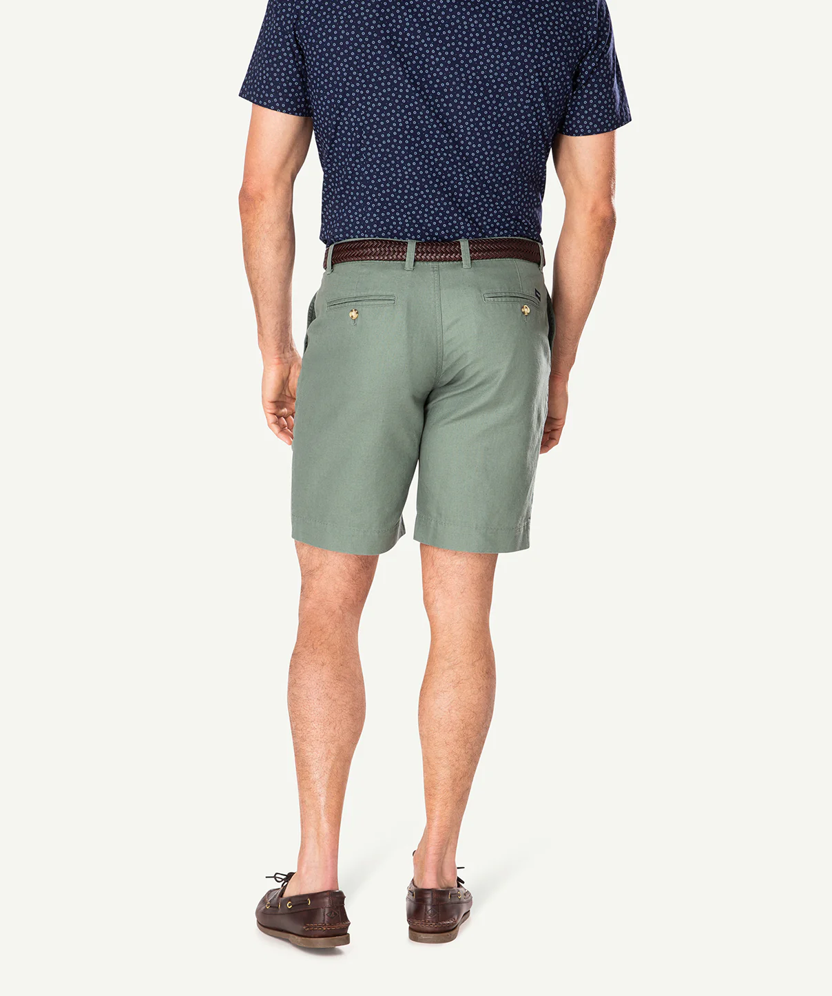 Linen Blend Shorts - Palm - Image 3