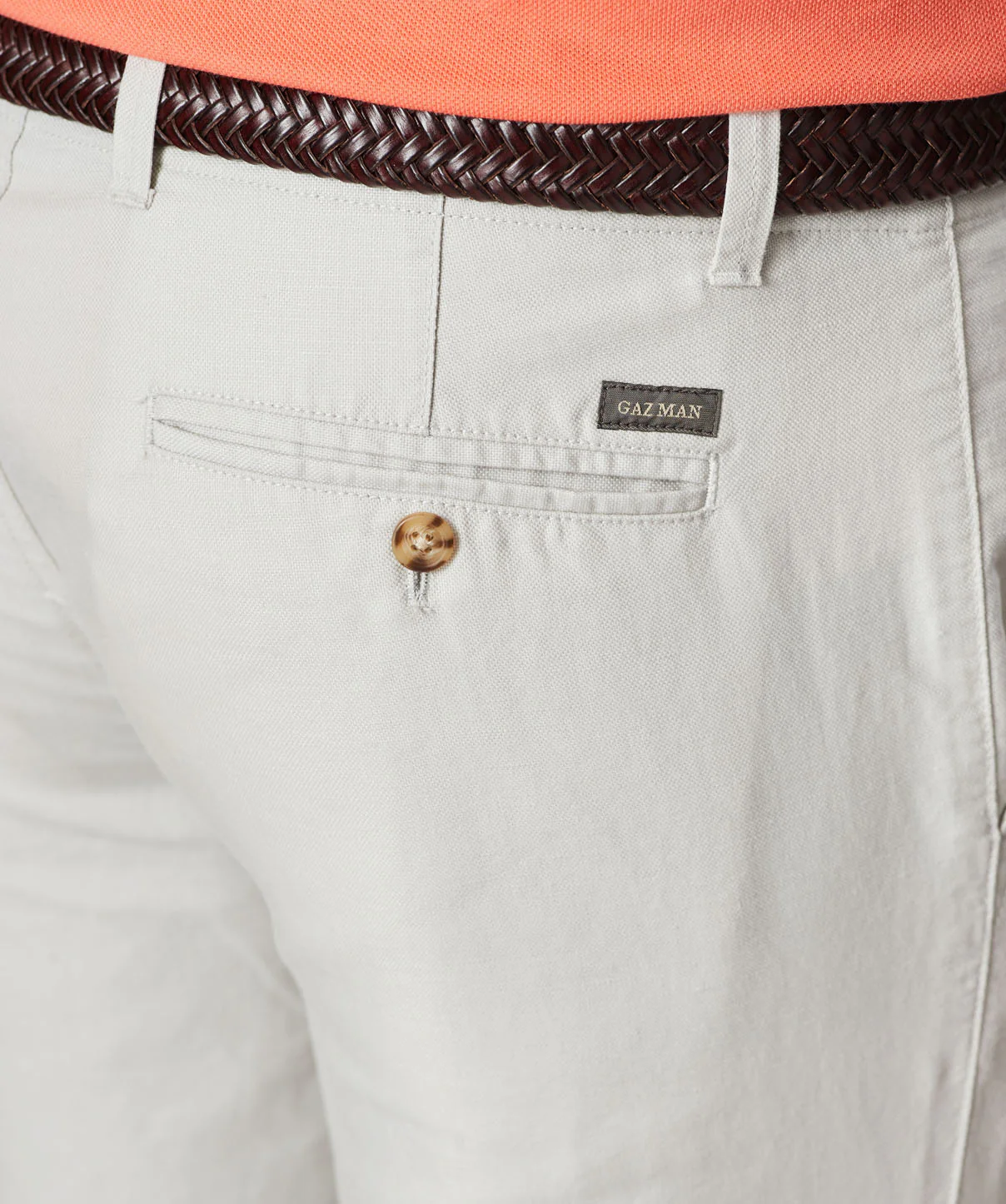 Linen Blend Shorts - Stone - Image 4