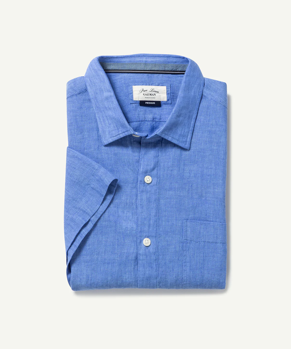 Linen Plain Short Sleeve Shirt - Slate - Image 2