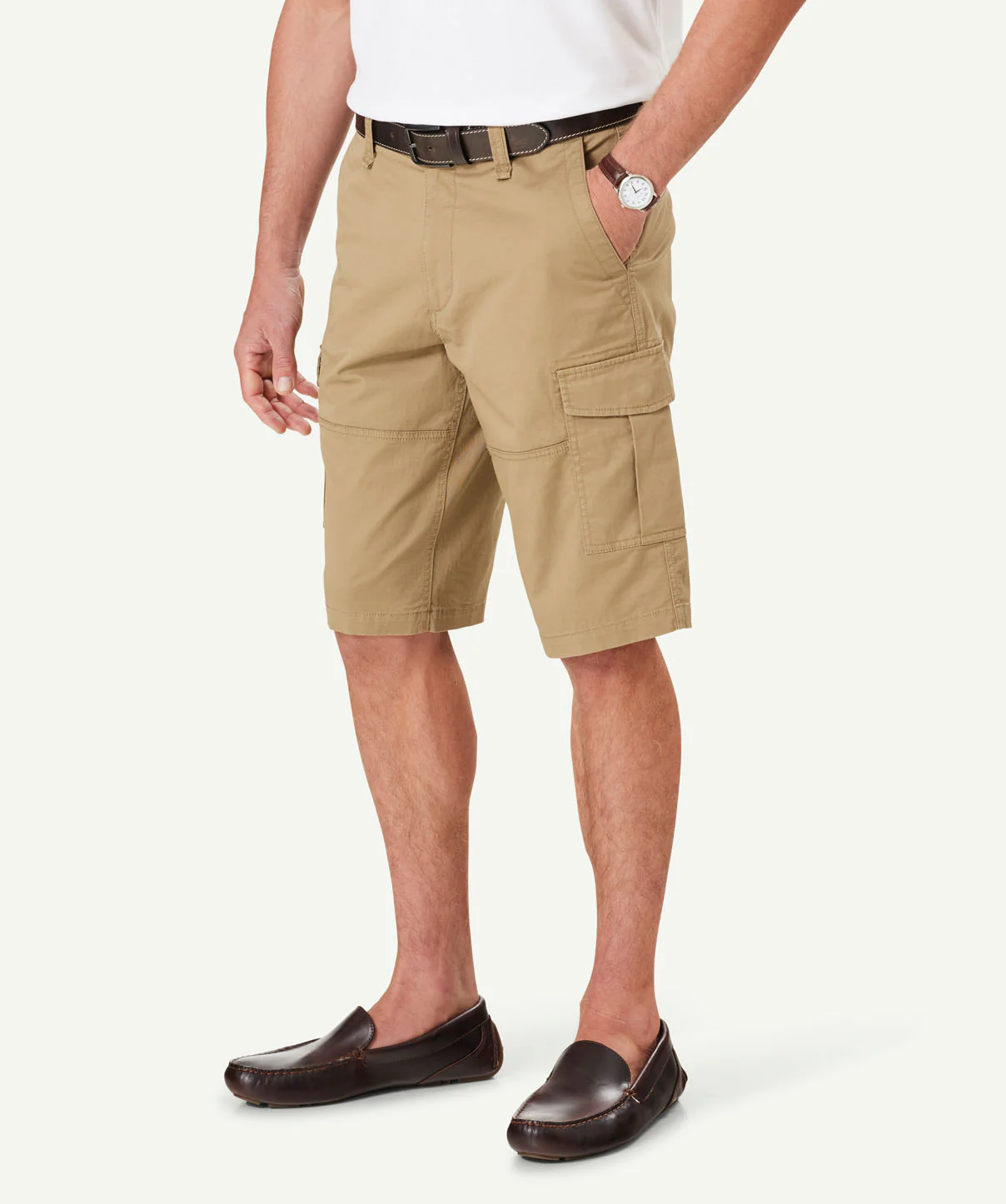 Long Cargo Shorts - Camel - Image 5